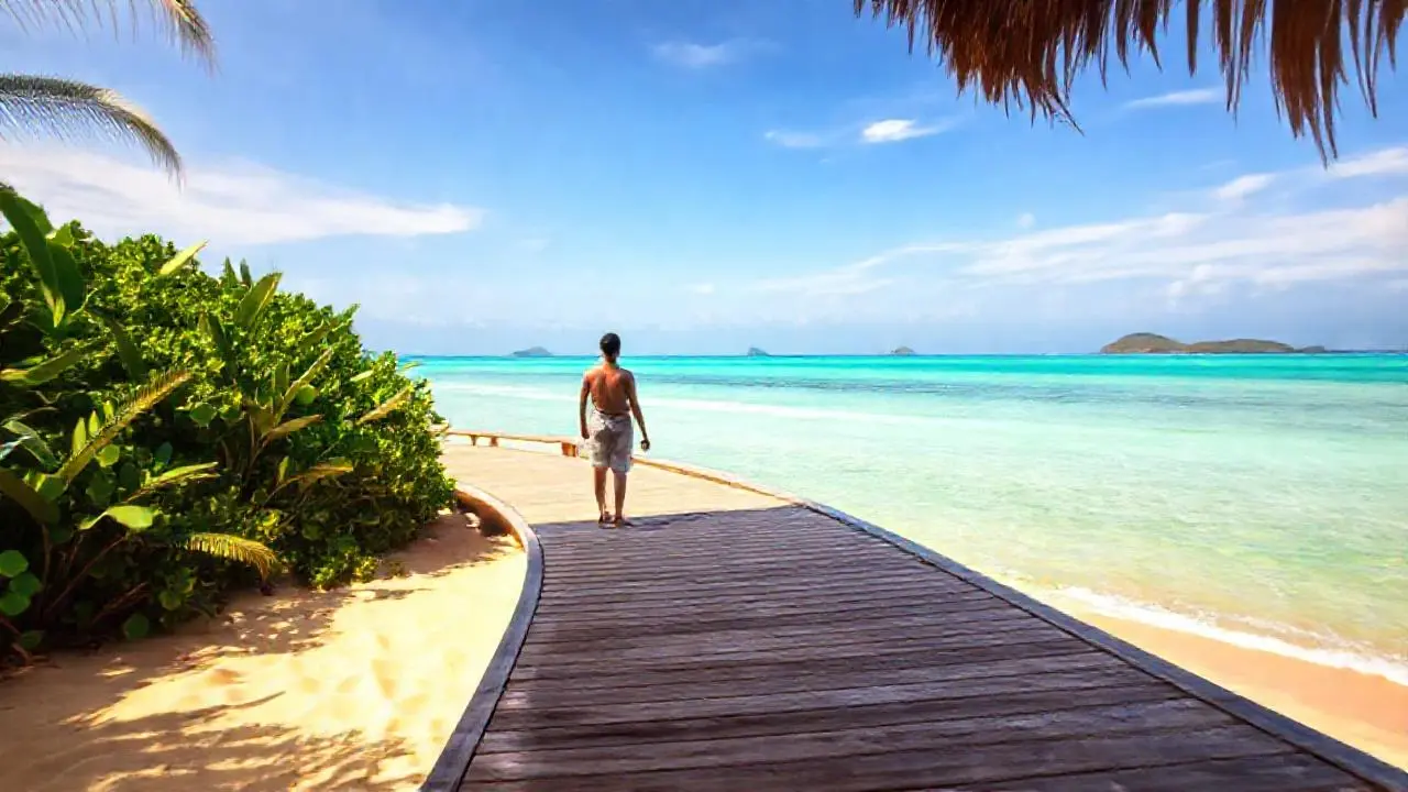 Escena tropical serena y luminosa