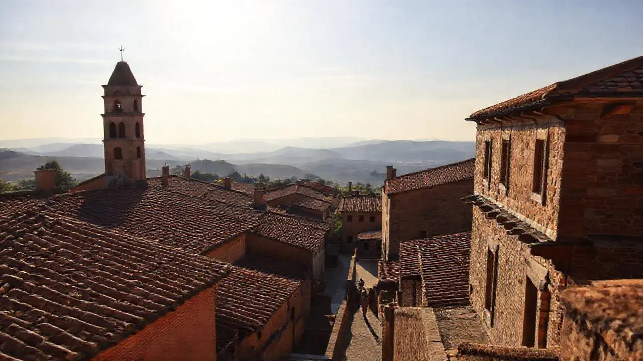 Paz rural toscana, luz suave y antigua
