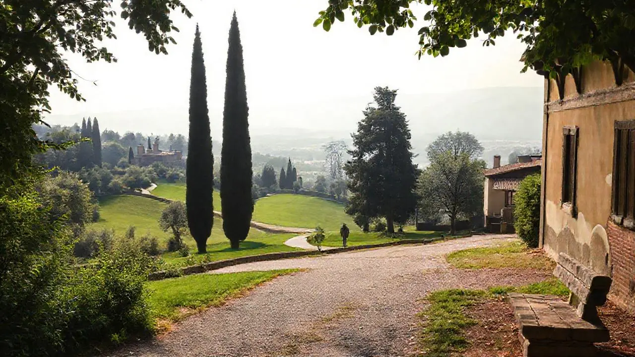 Paisaje antiguo, tranquilo y natural
