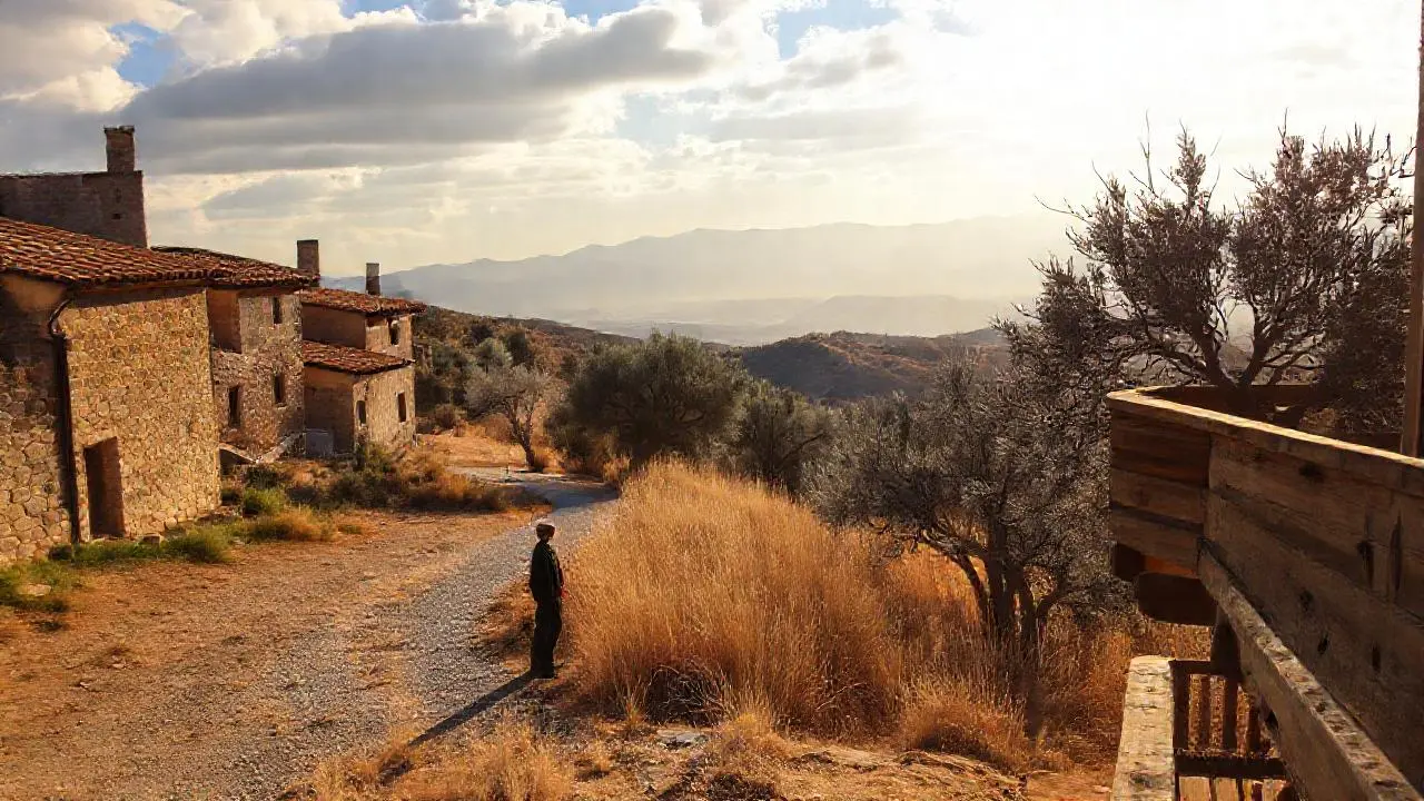 Paz rural bajo la luz dorada