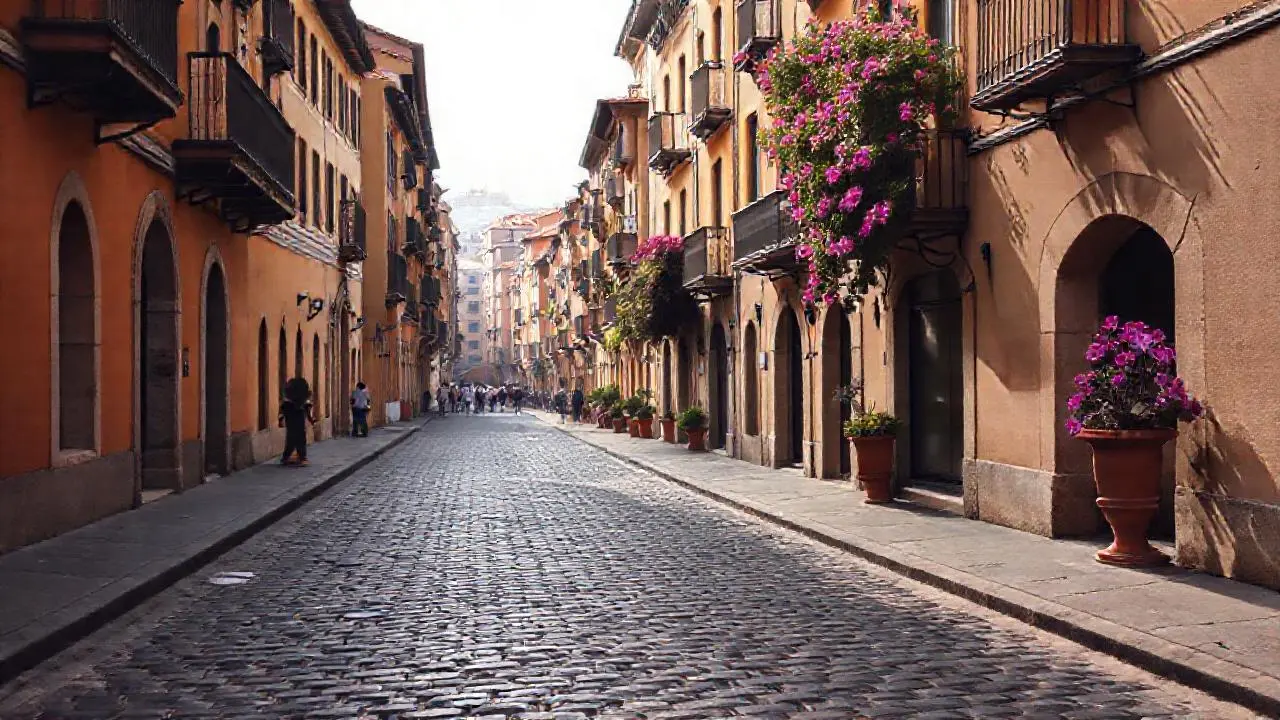 Encanto urbano, atmósfera suave y nostálgica