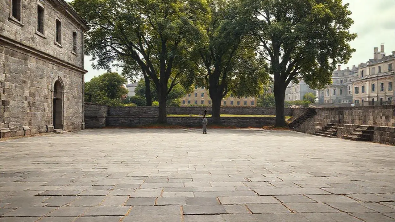 Paz serena bajo cielo nublado