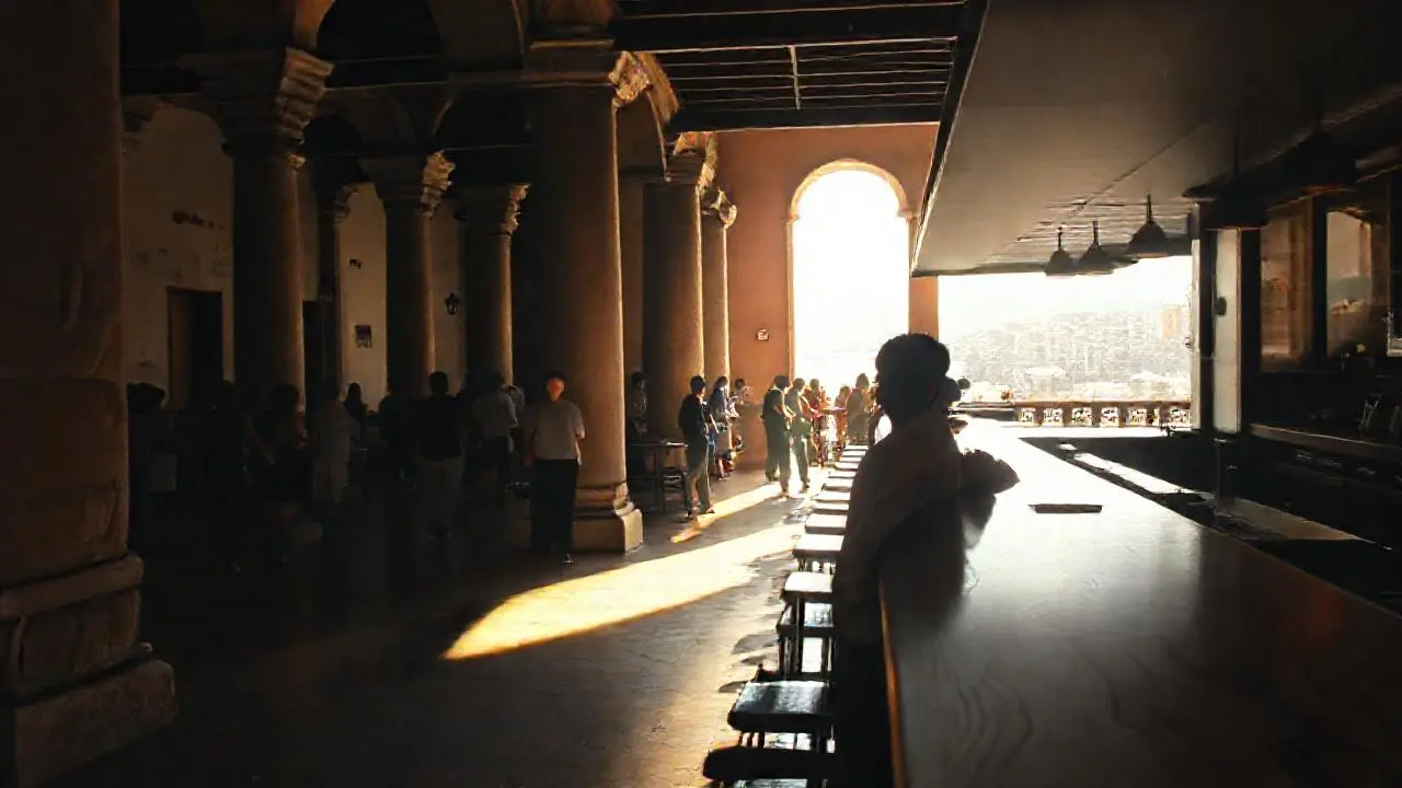 Luz tenue ilumina un espacio histórico