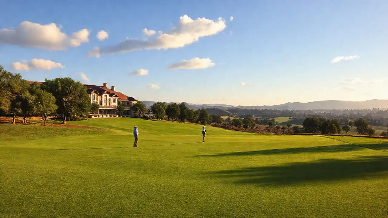 Un paisaje sereno y relajante de golf