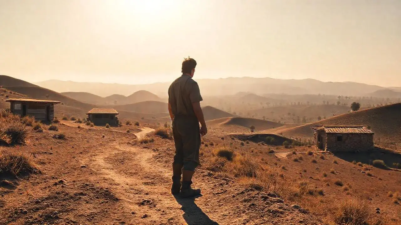 Paisaje árido, tranquilo y vasto