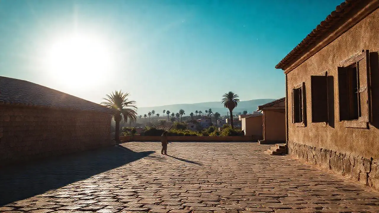 Tranquila escena mediterránea, cálida y silenciosa