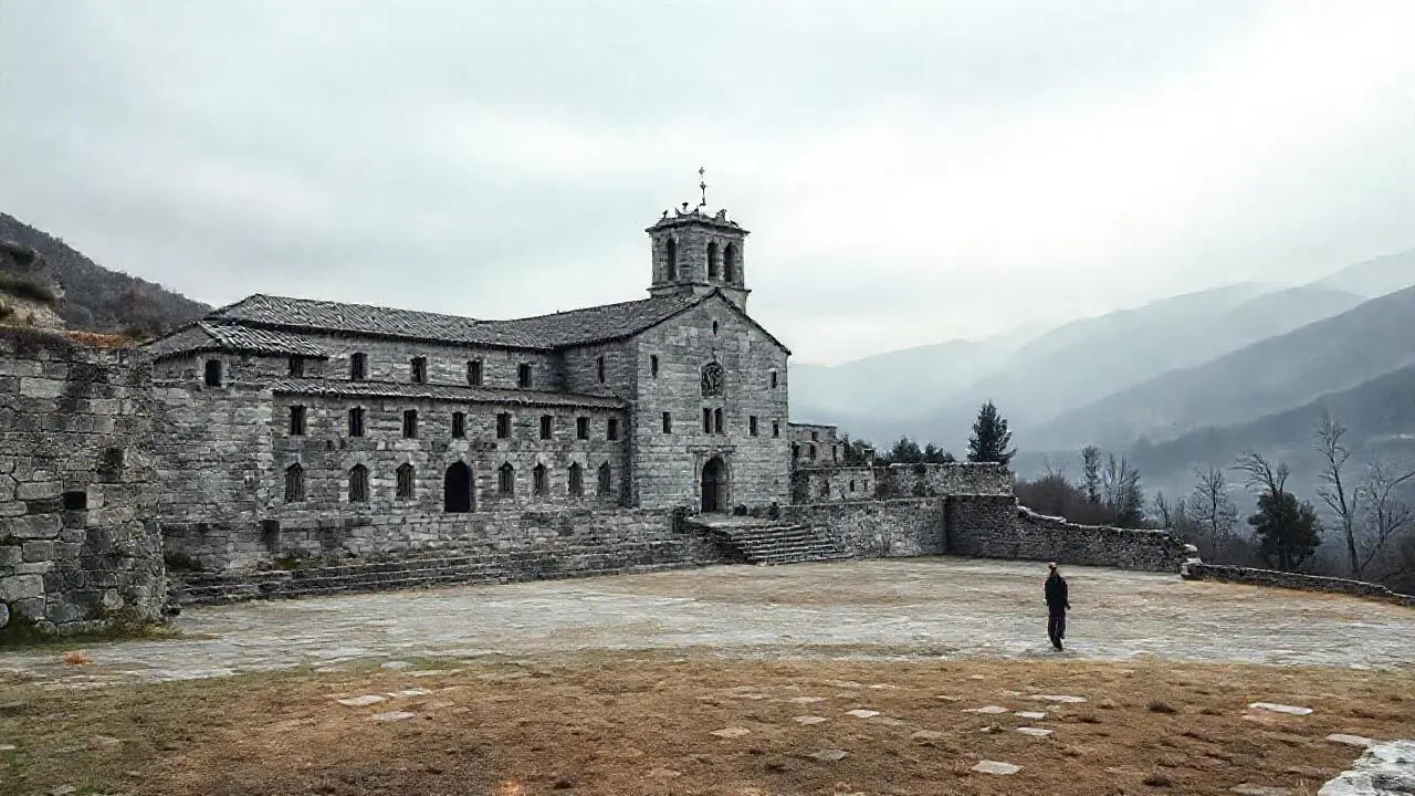 Monasterio antiguo, imponente y sereno