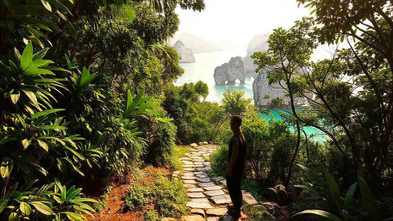 Paz natural y serena, luz difusa