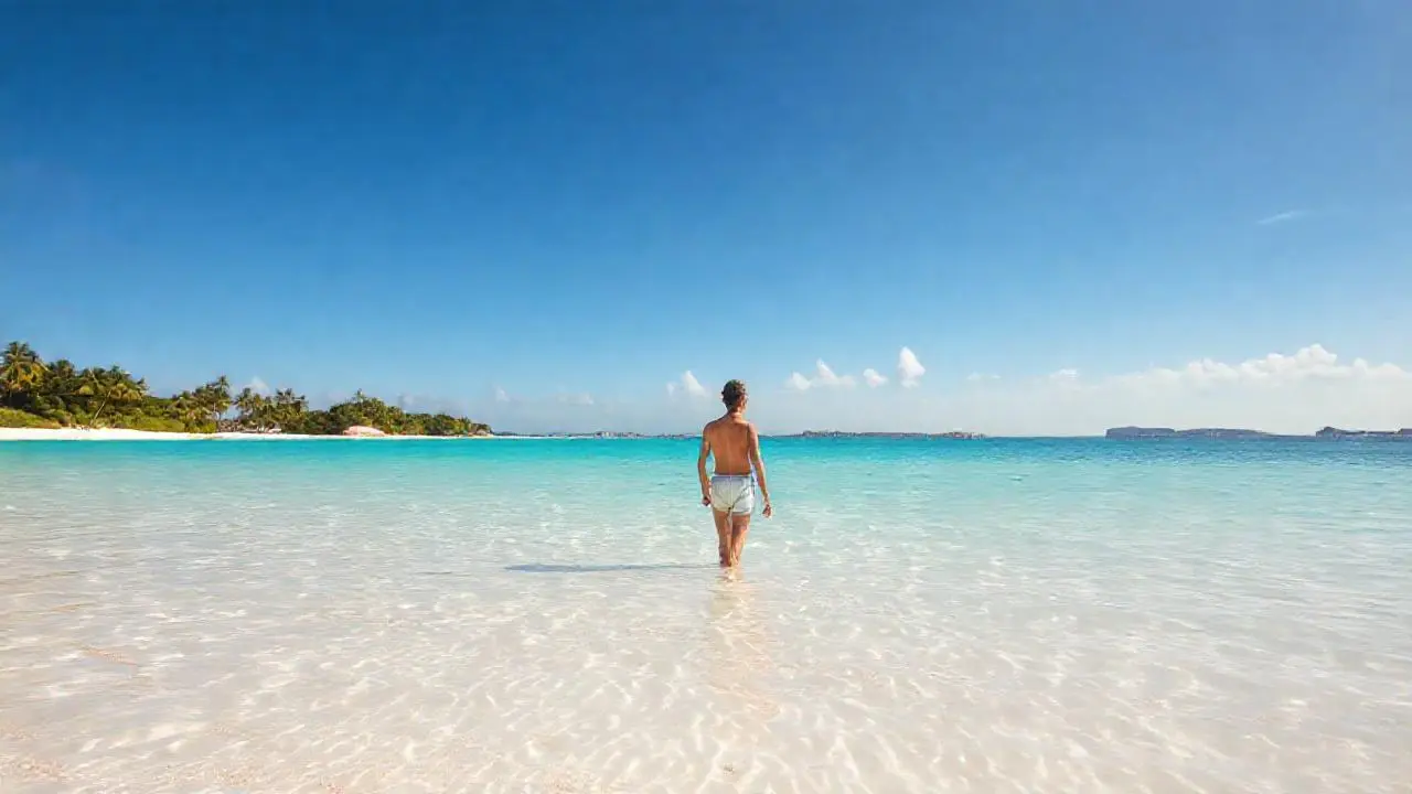 Playa paradisíaca, calma y serena
