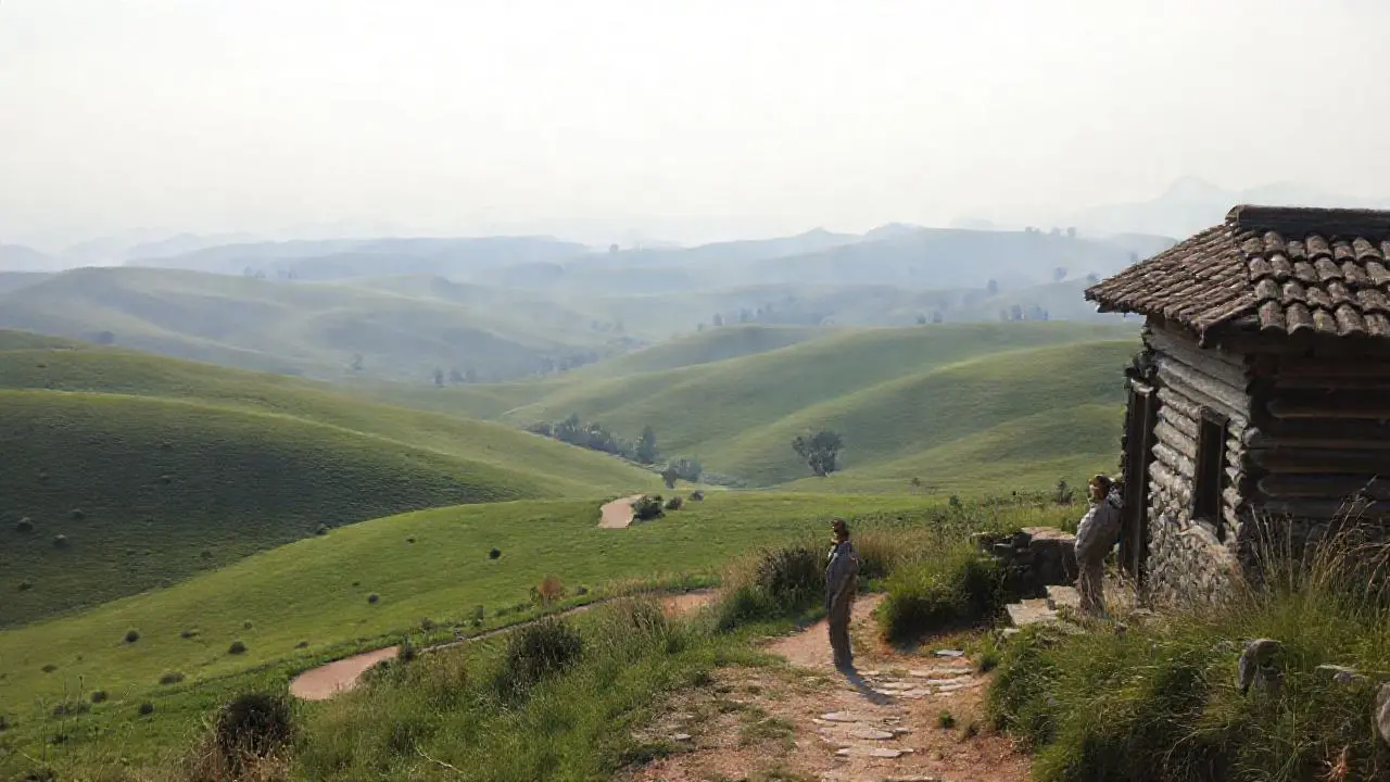 Paisaje rural sereno y natural