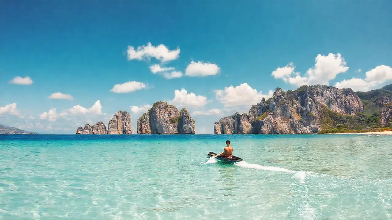 Paz serena en un paisaje costero