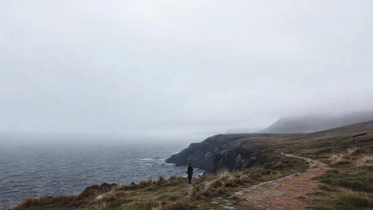 Paisaje vasto, solitario y melancólico