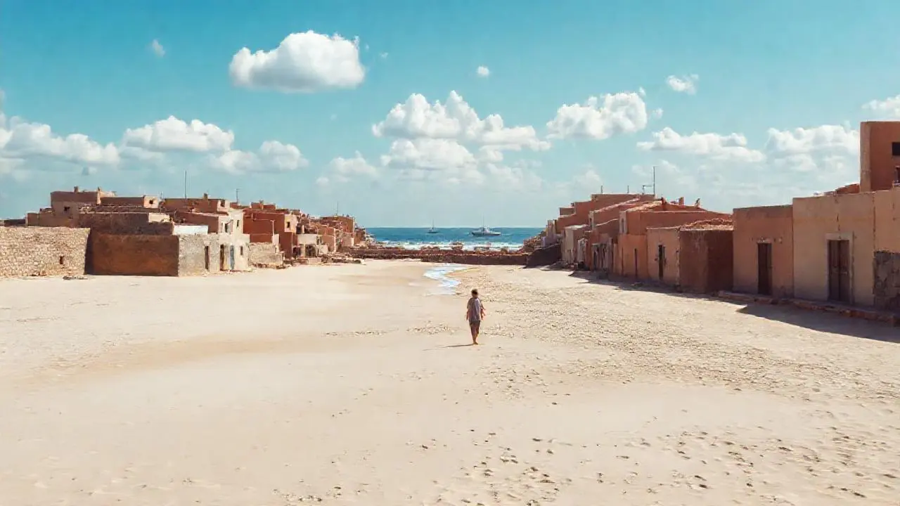 Tranquilo paisaje costero bañado por el sol