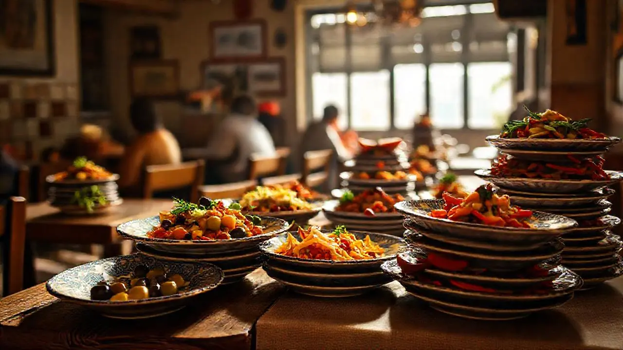 Ambiente cálido y abundante comida casera