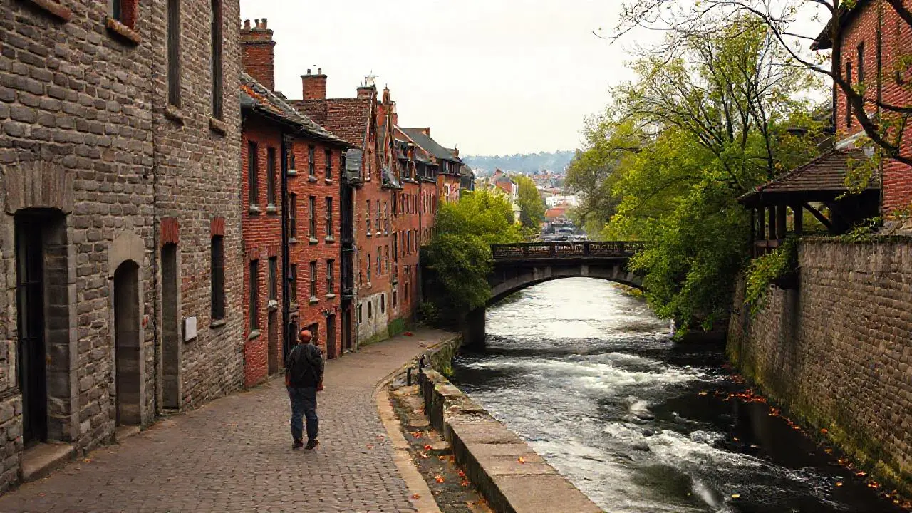 Pueblo antiguo, tranquilo y soleado