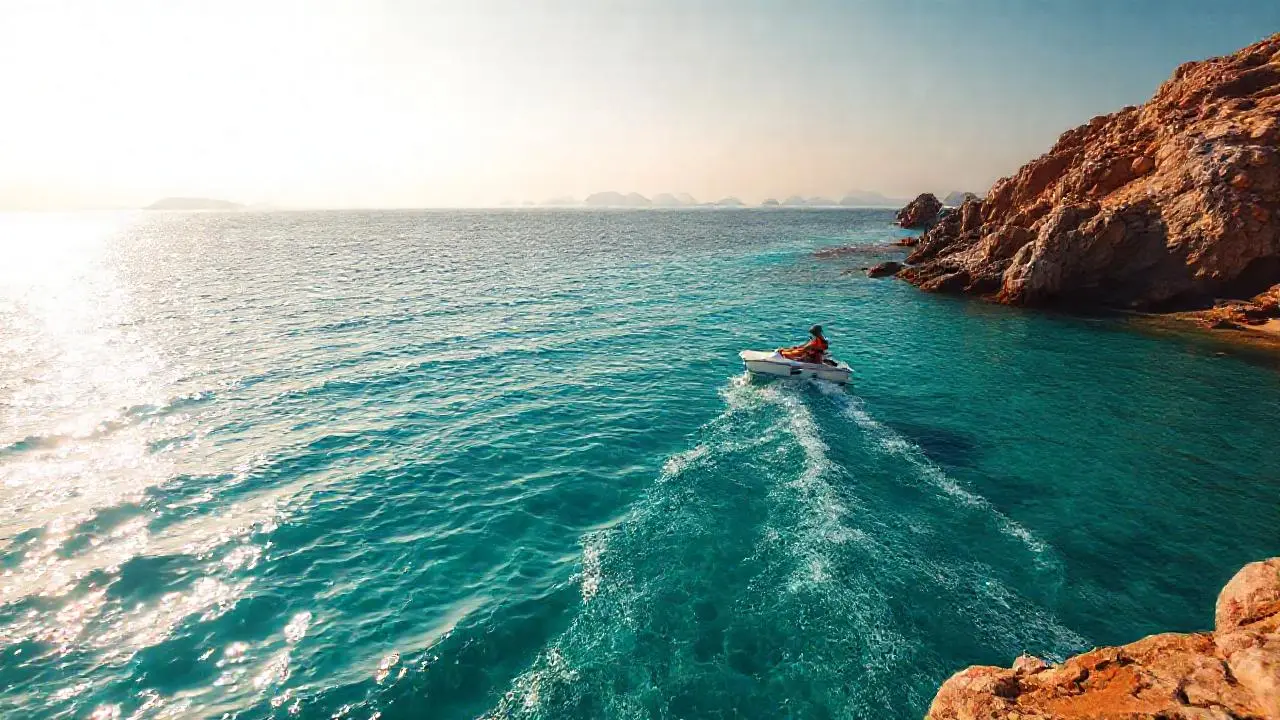 Tranquilo paisaje costero bañado por el sol