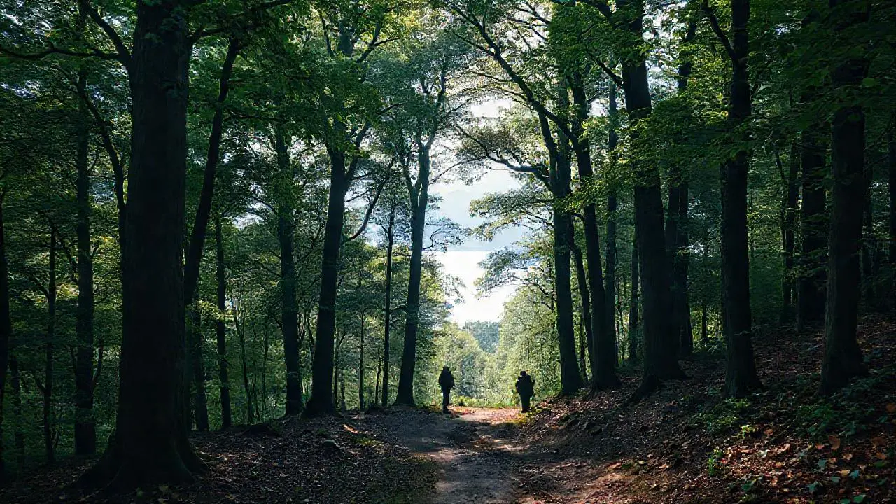 Bosque profundo, sereno y natural