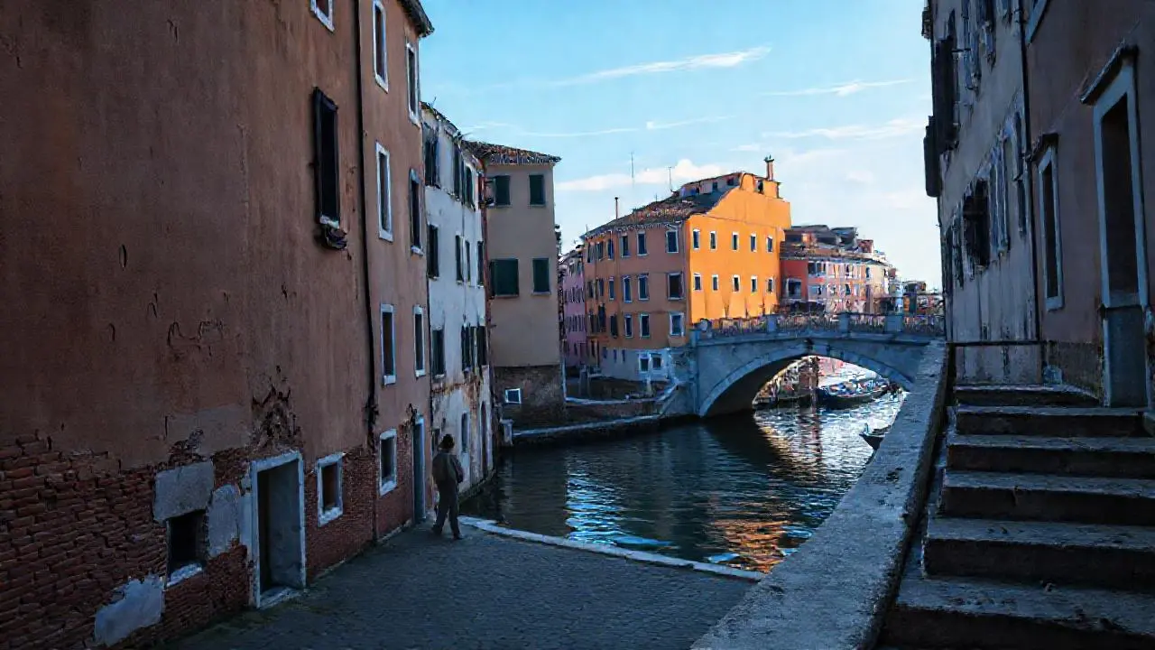Venecia: arquitectura antigua, luz suave y tranquila