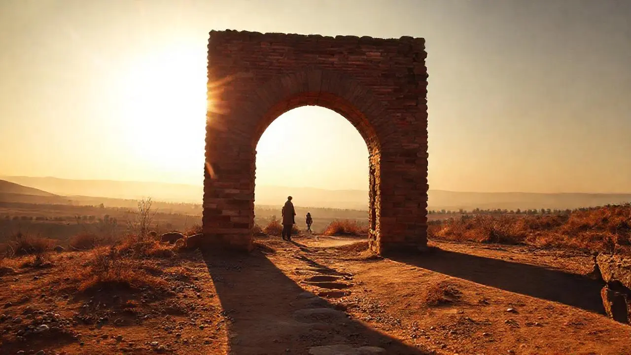 Paisaje antiguo, silencioso y vasto
