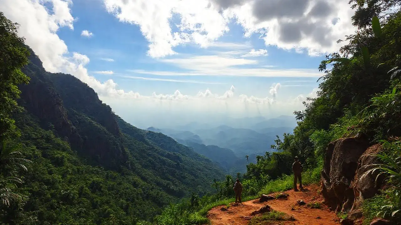 Paisaje tropical sereno y vasto