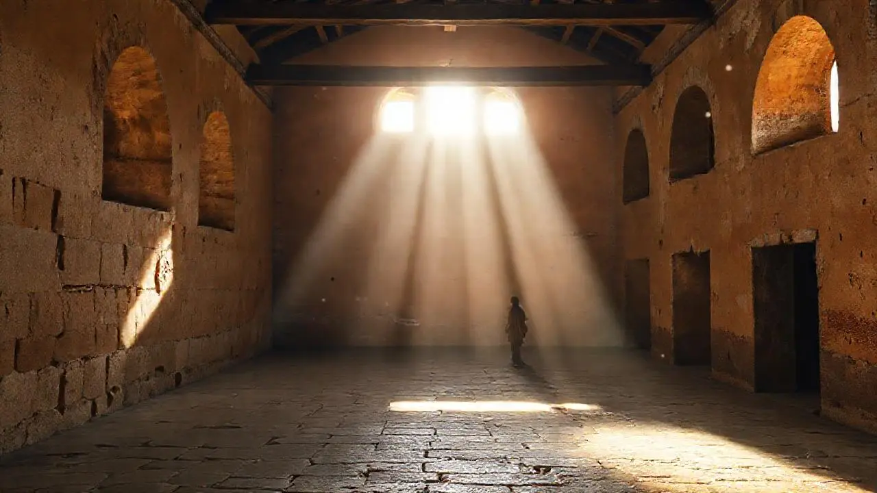 Antigua y serena arquitectura llena de luz