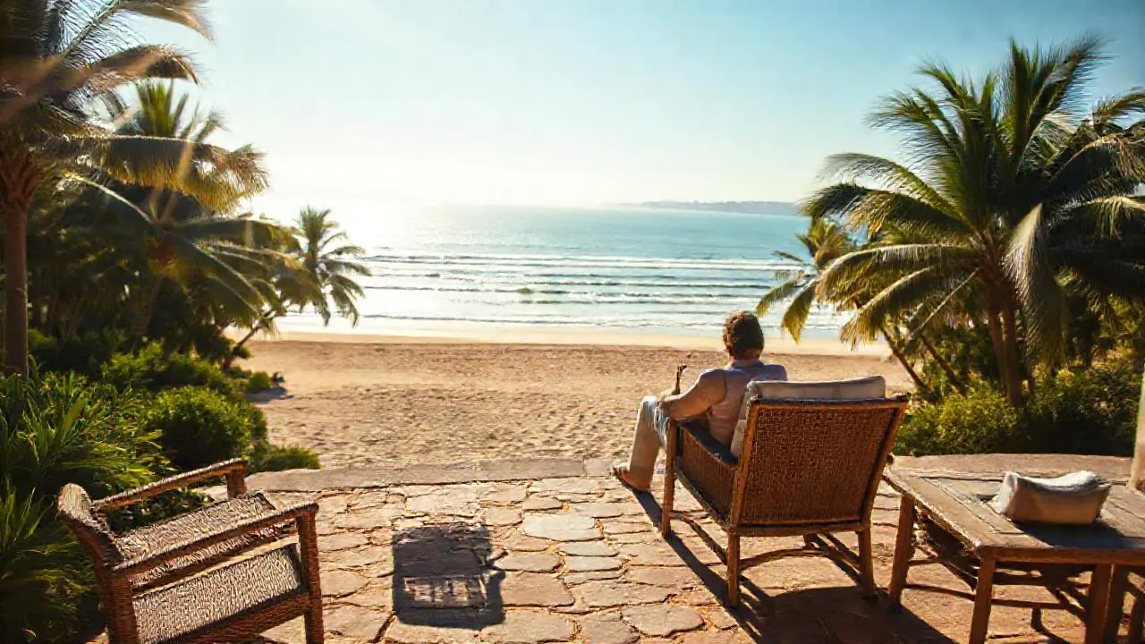 Tranquilidad tropical bajo luz suave