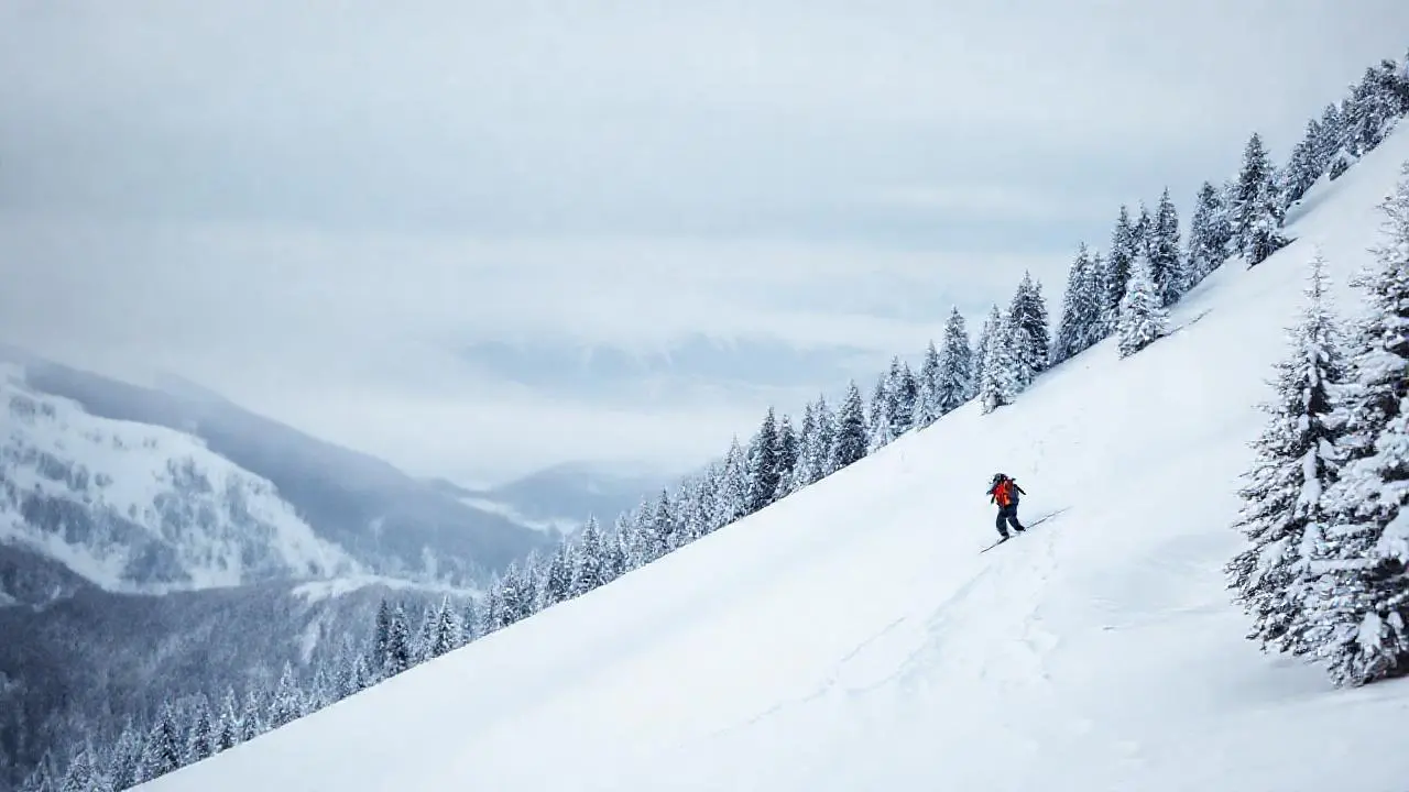 Un paisaje invernal sereno y vasto