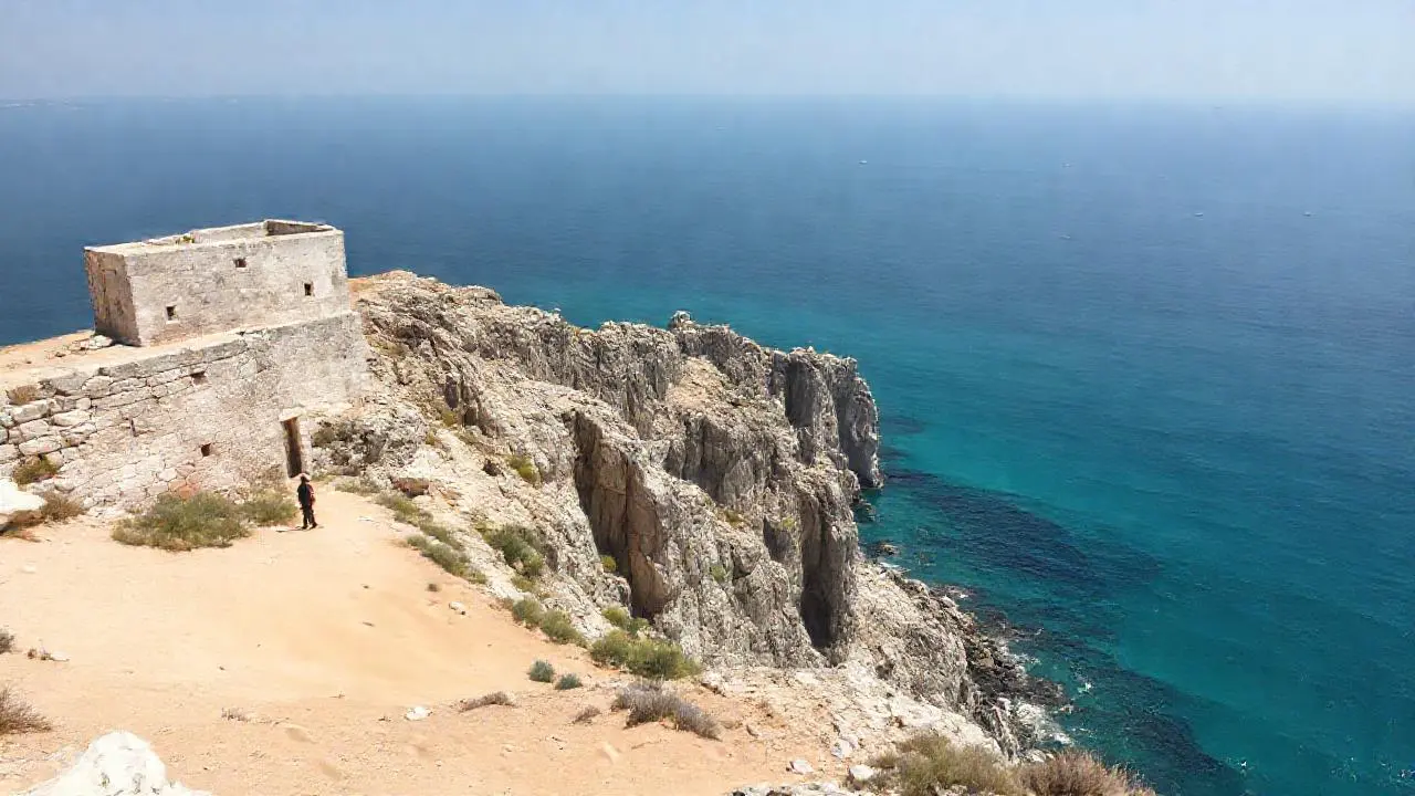 Costa serena, sol suave, y mar turquesa