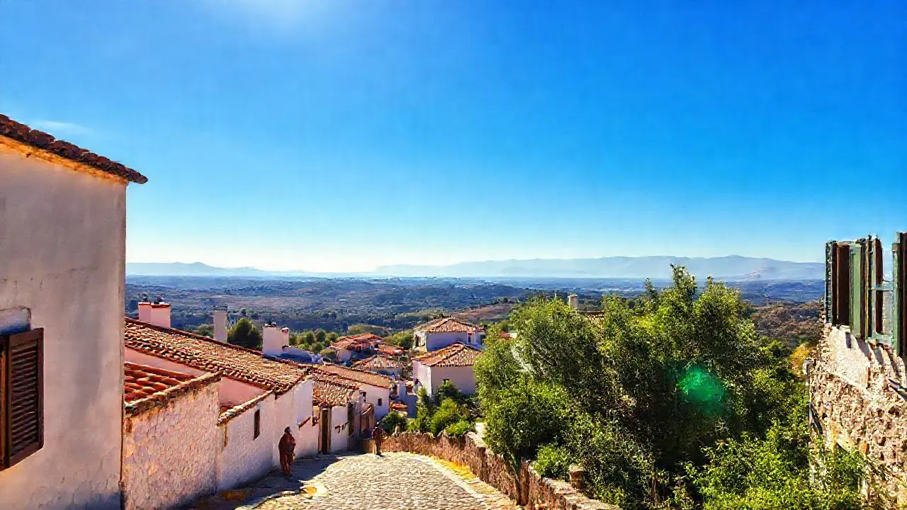 Paz soleada en un paisaje mediterráneo