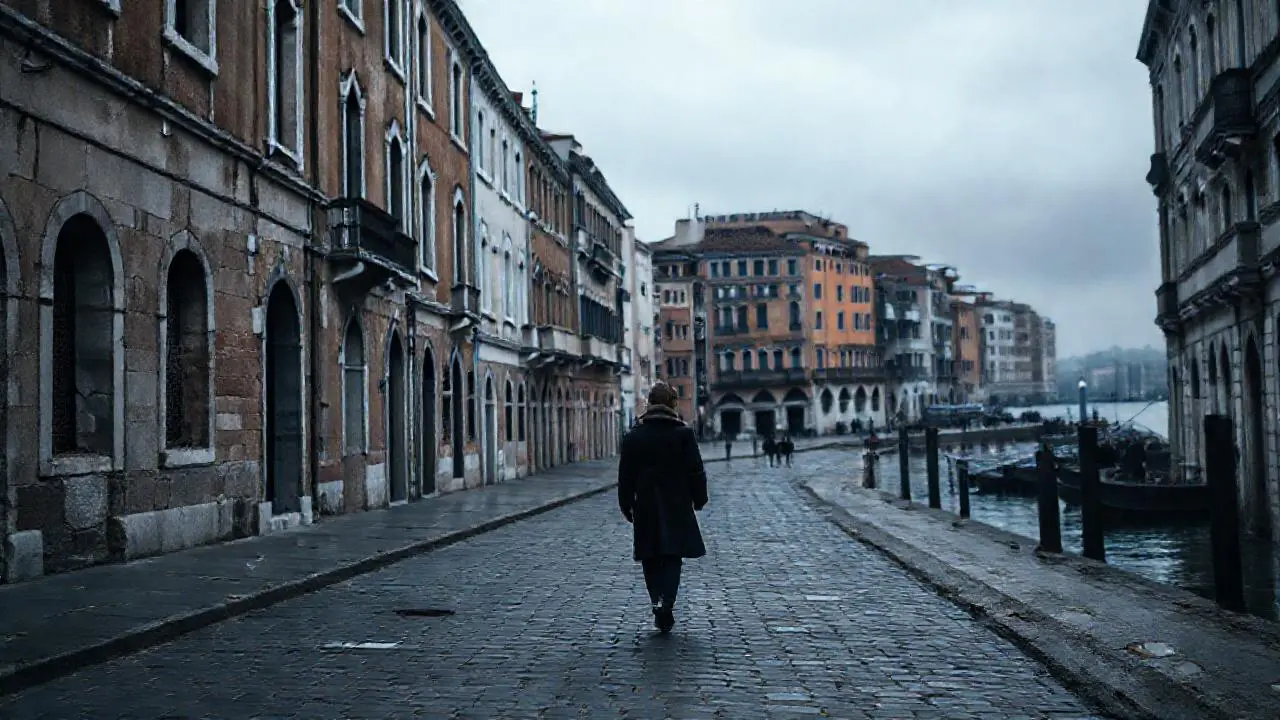 Venecia: calle antigua, melancólica y serena