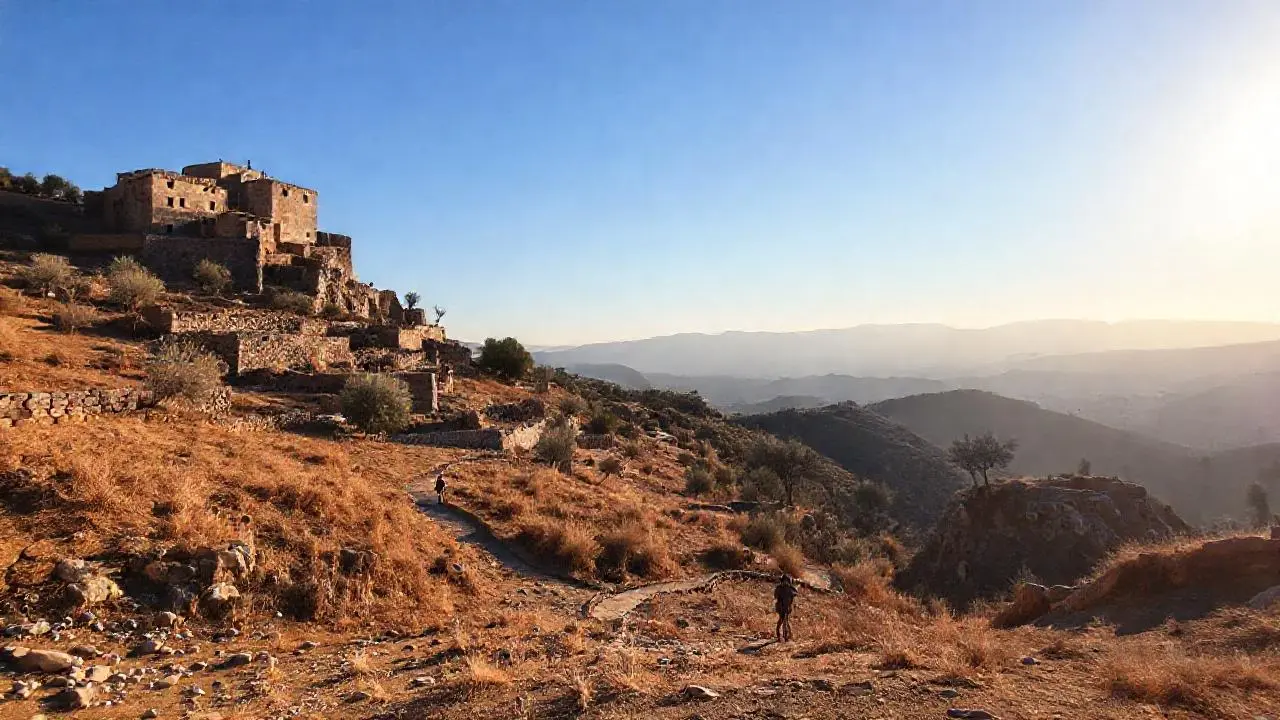 Paisaje antiguo, sereno y vasto