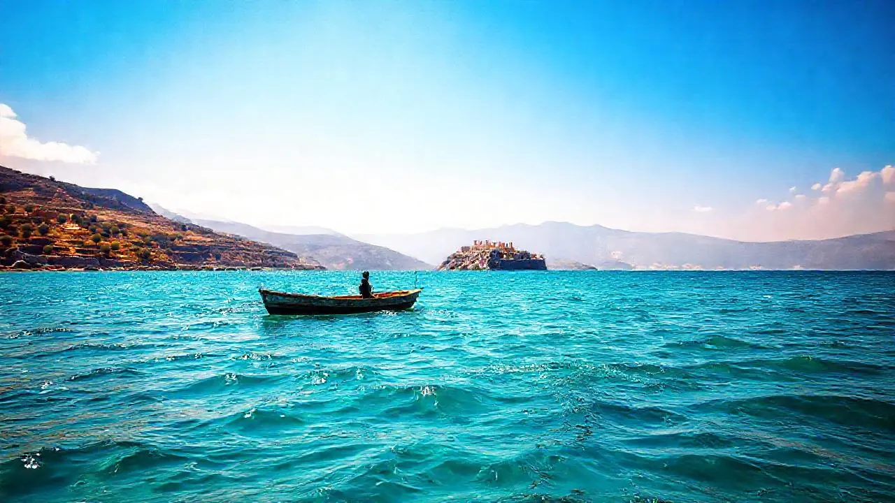 Paz mediterránea bajo un cielo azul