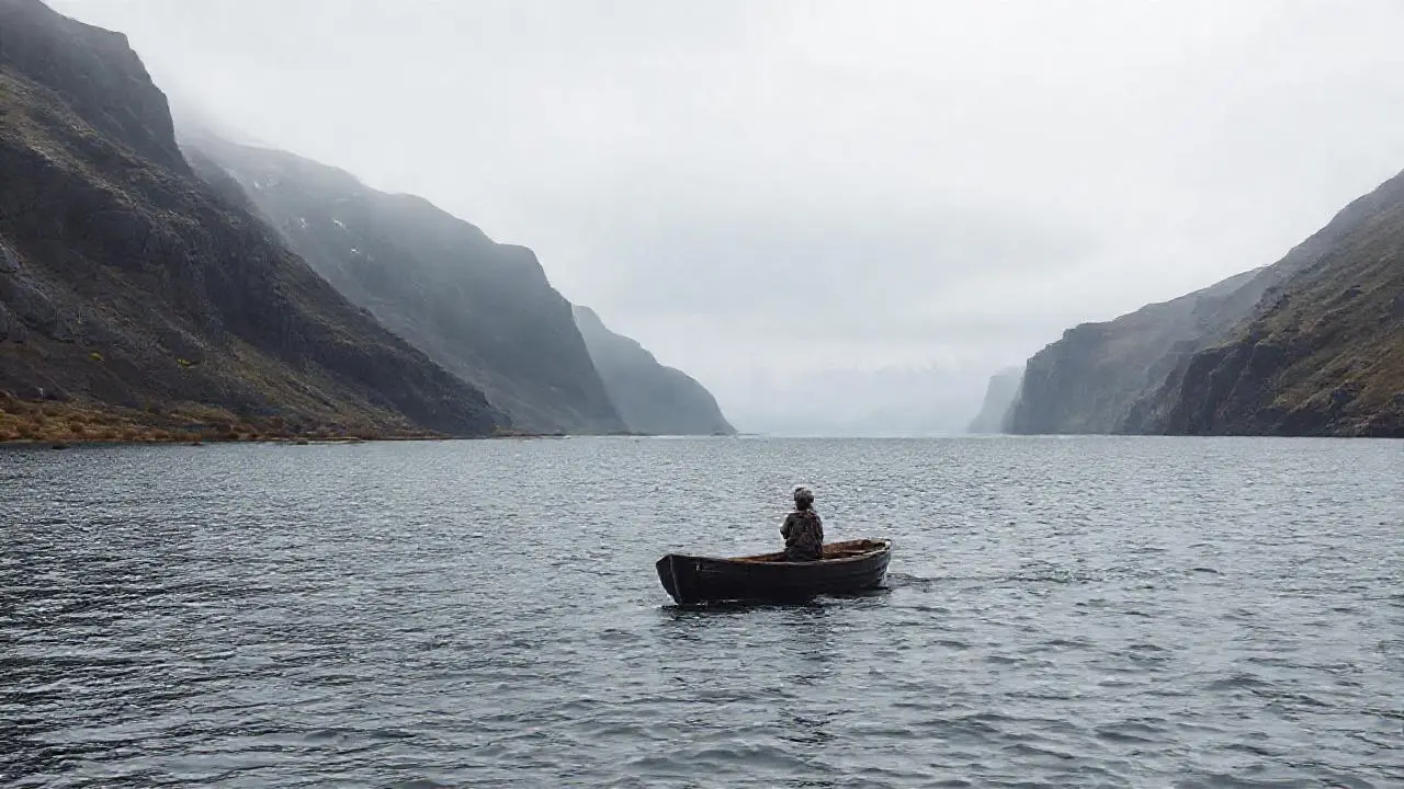 Paisaje sereno, vasto y ligeramente brumoso