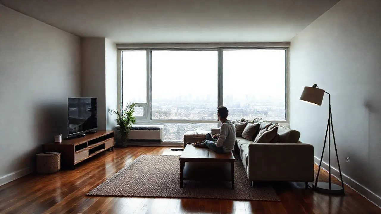 Acogedor apartamento moderno con luz suave