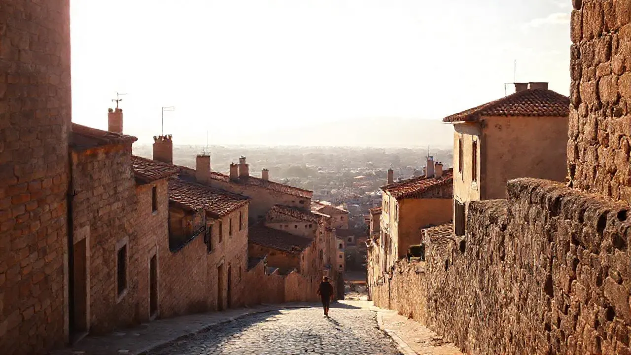 Tranquila tarde en un paisaje urbano