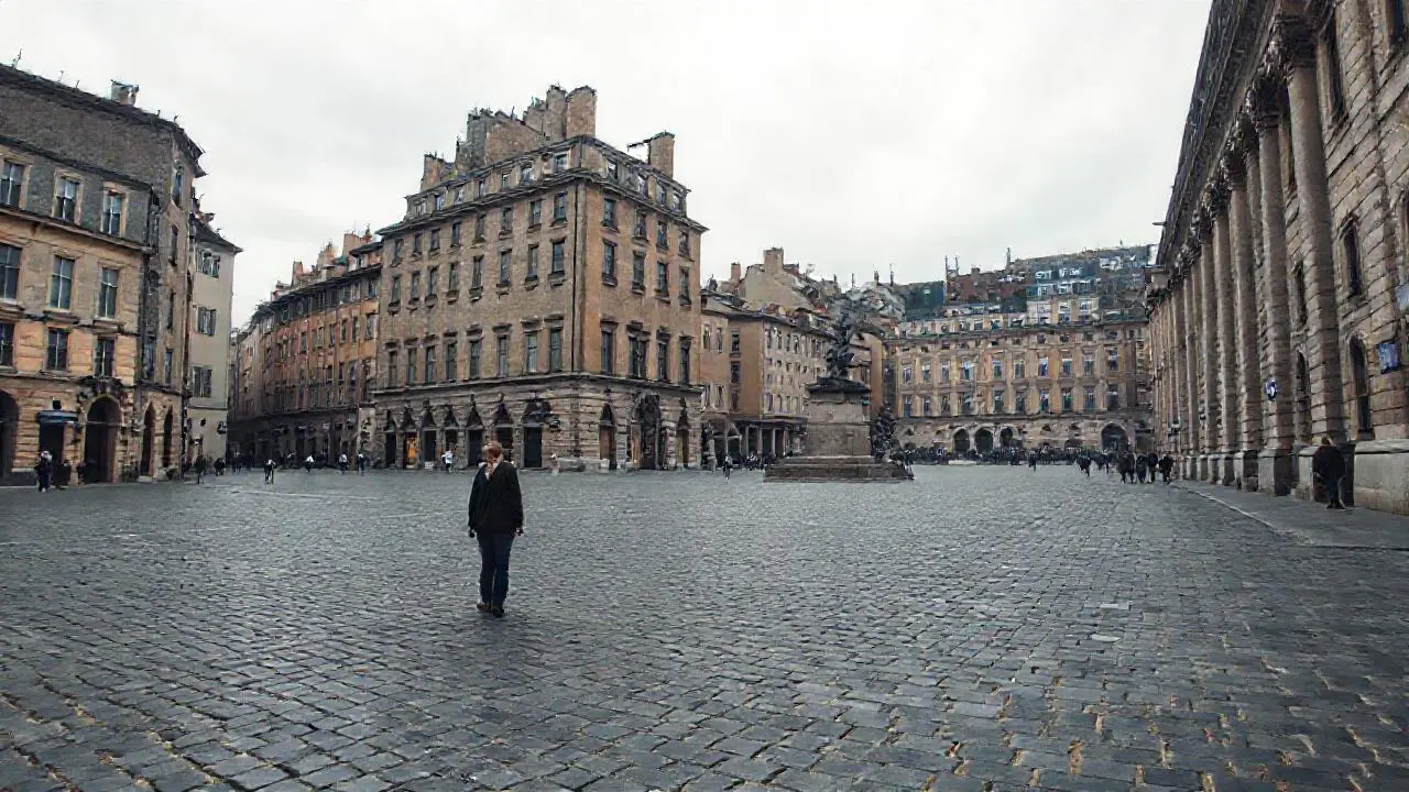 Pueblo antiguo, tranquilo y atmosférico