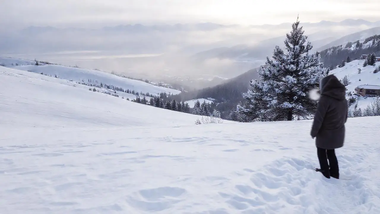 Un paisaje invernal amplio y silencioso