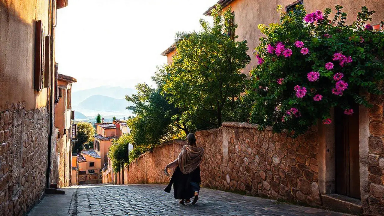 Paz y serenidad en un pueblo antiguo
