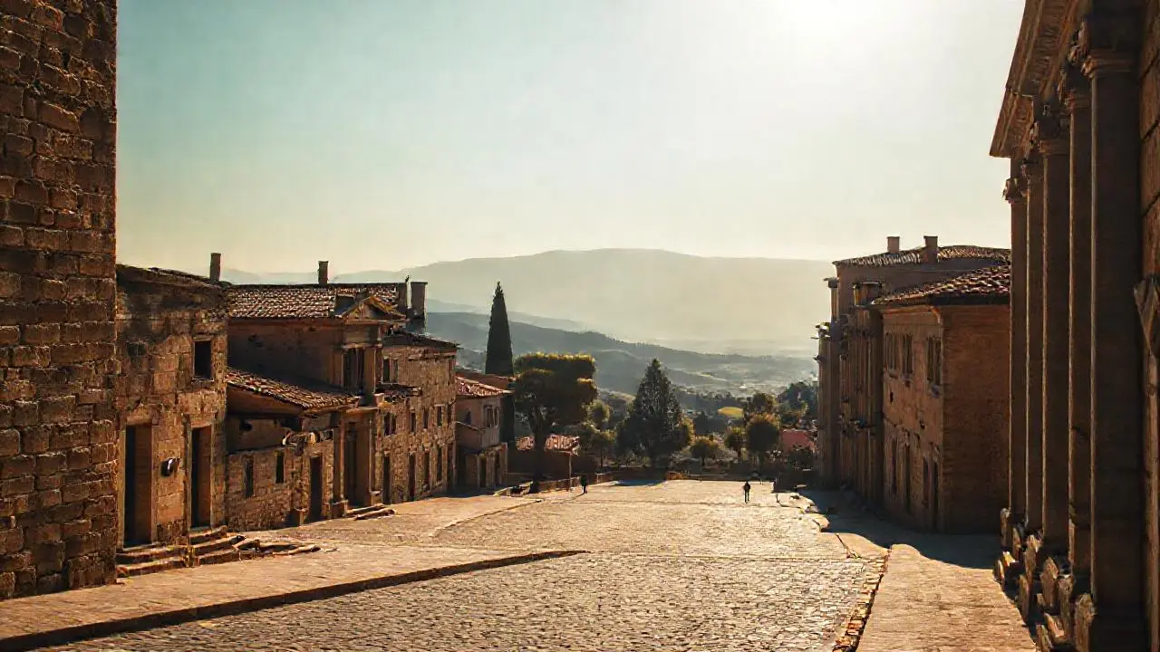 Una quietude serena baña la antigua ciudad