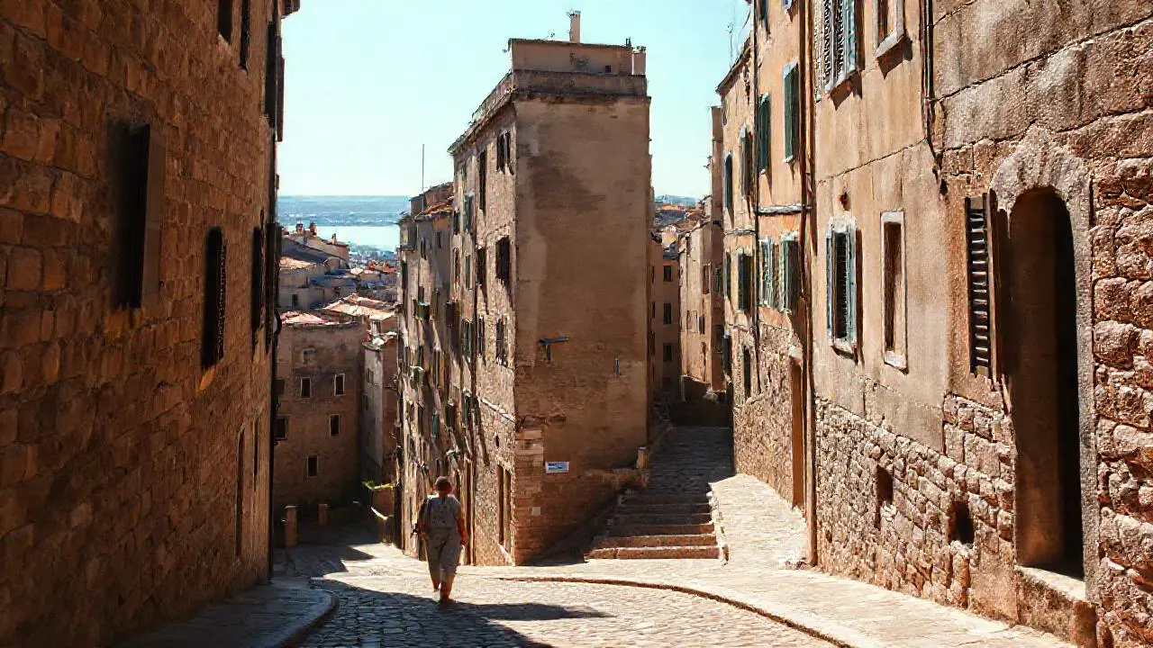 Pueblo antiguo, tranquilo y lleno de luz