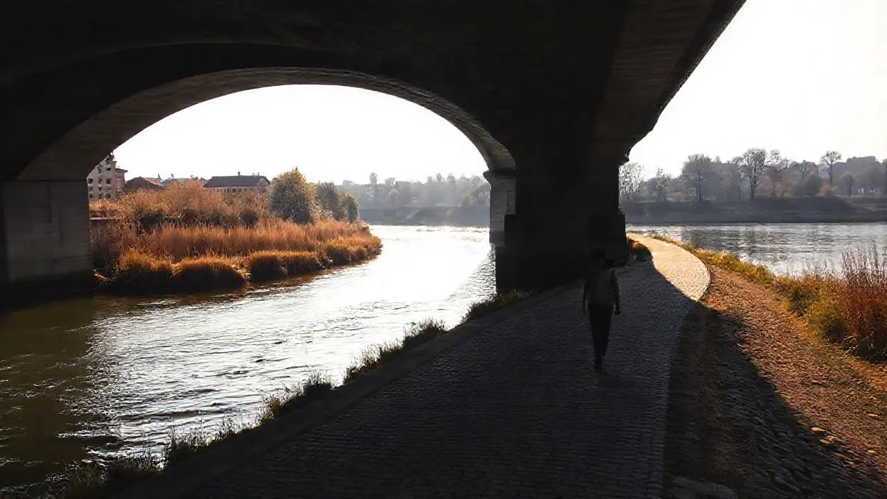 Un paisaje fluvial sereno y natural