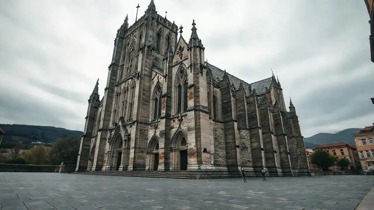Catedral antigua, imponente y tranquila