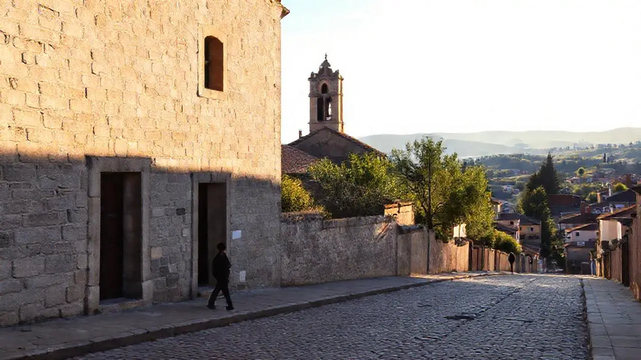 Paz rural bajo luz suave y difusa