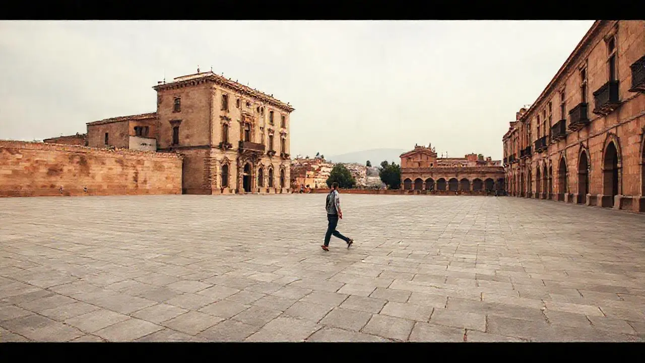 Plaza española tranquila, llena de historia