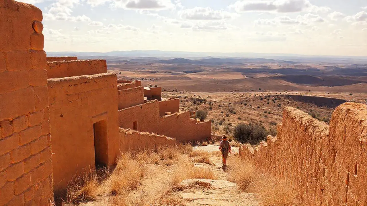 Paisaje árido, cálido y sereno