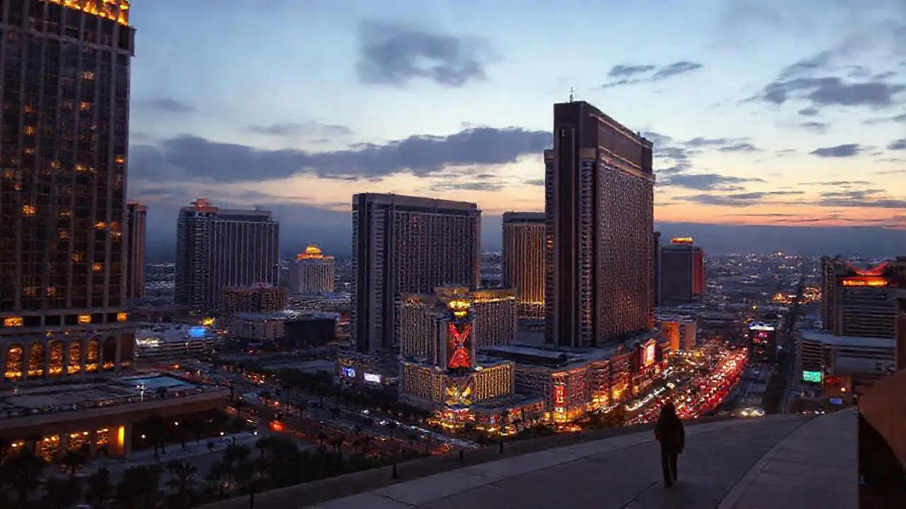 Ciudad nocturna, vibrante y difusa