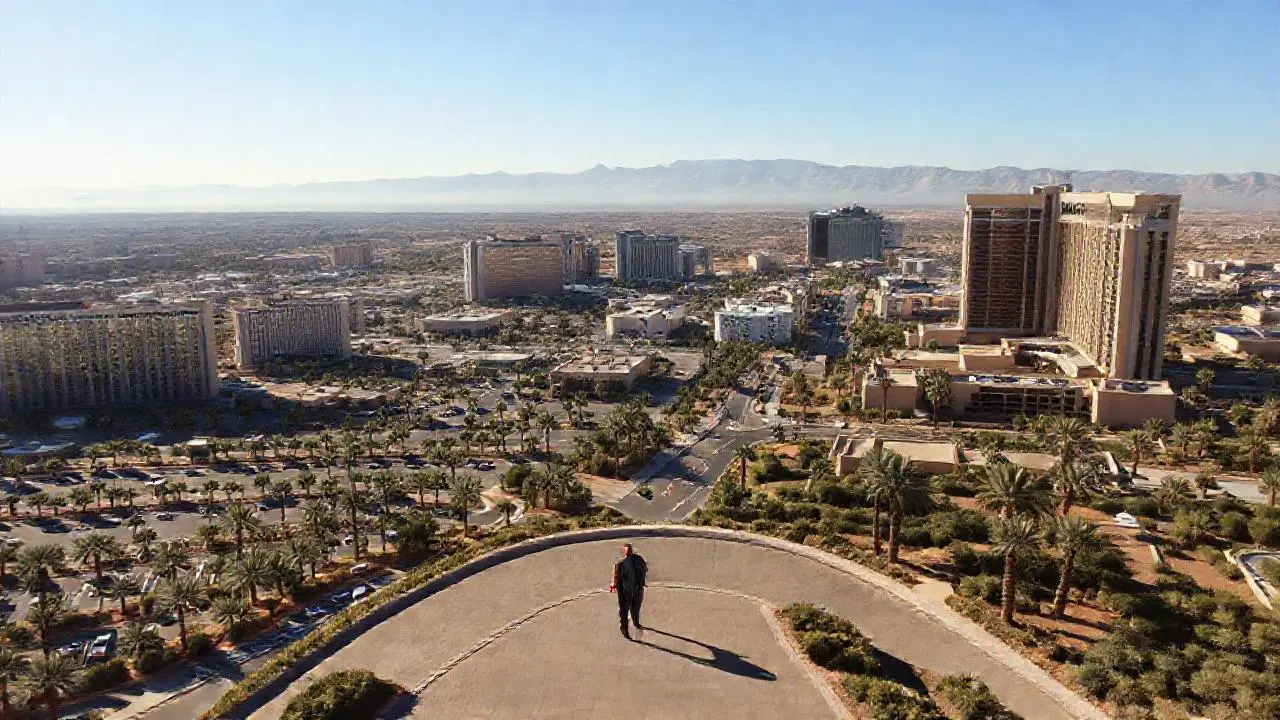 Amplia vista urbana bajo cielo azul