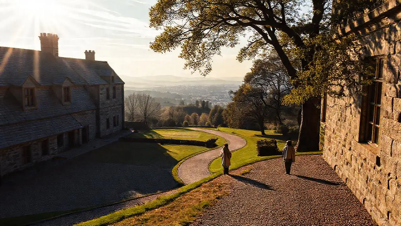 Escena tranquila, grandeza natural y luz suave