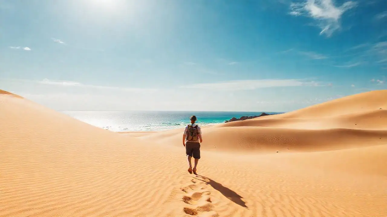 Paisaje árido, solitario, inmenso y sereno