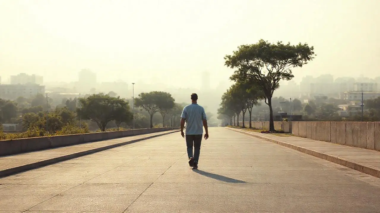 Ciudad tranquila, difusa y realista